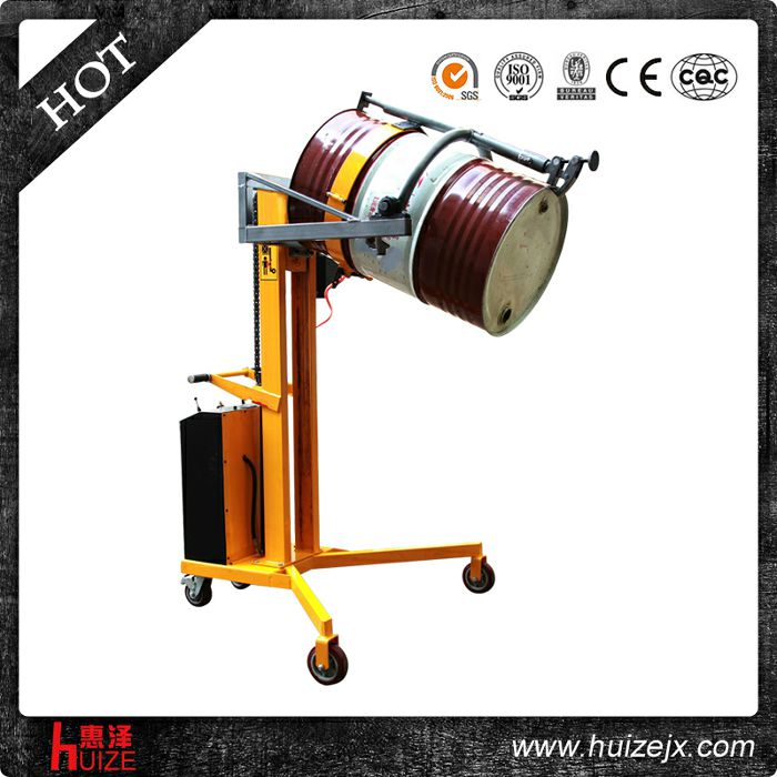 半電動油桶車（直角腿，夾鐵桶翻轉）