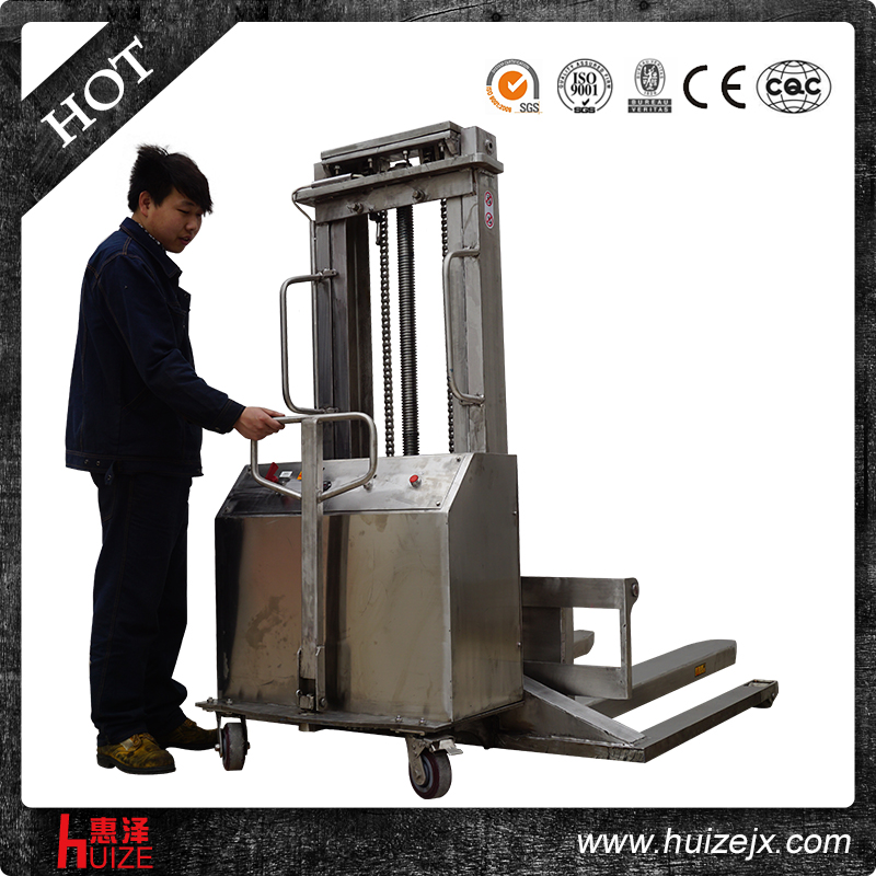 寬腿不銹鋼半電動堆高車 寬腿不銹鋼半電動堆高車