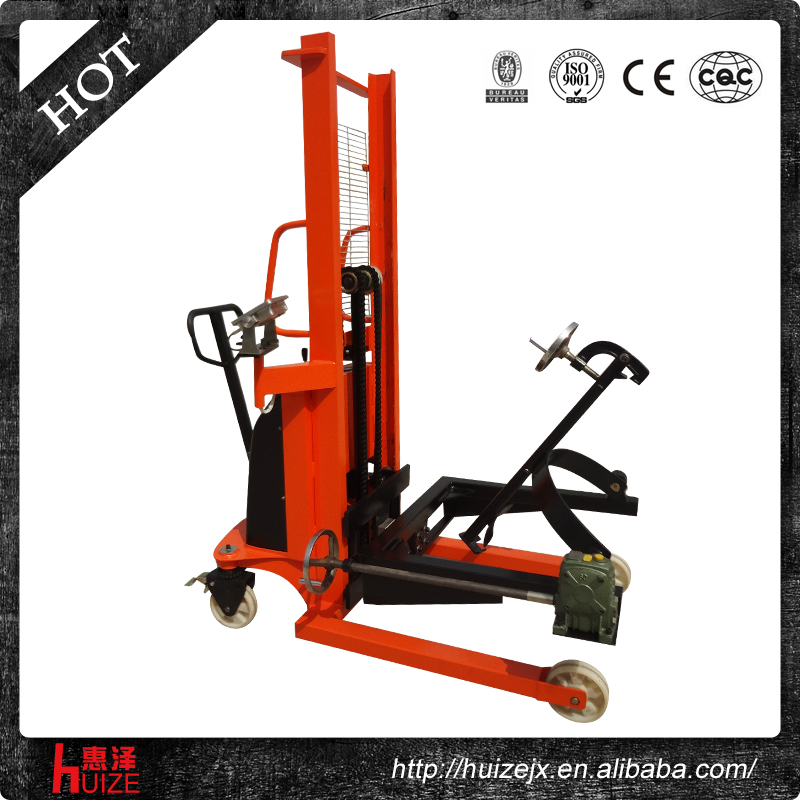 半電動稱重油桶車（夾鐵桶，手搖翻轉(zhuǎn)倒料）