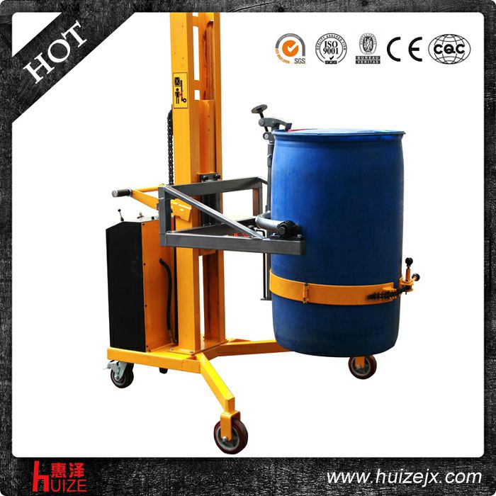 半電動油桶車（直角腿，夾鐵桶翻轉）